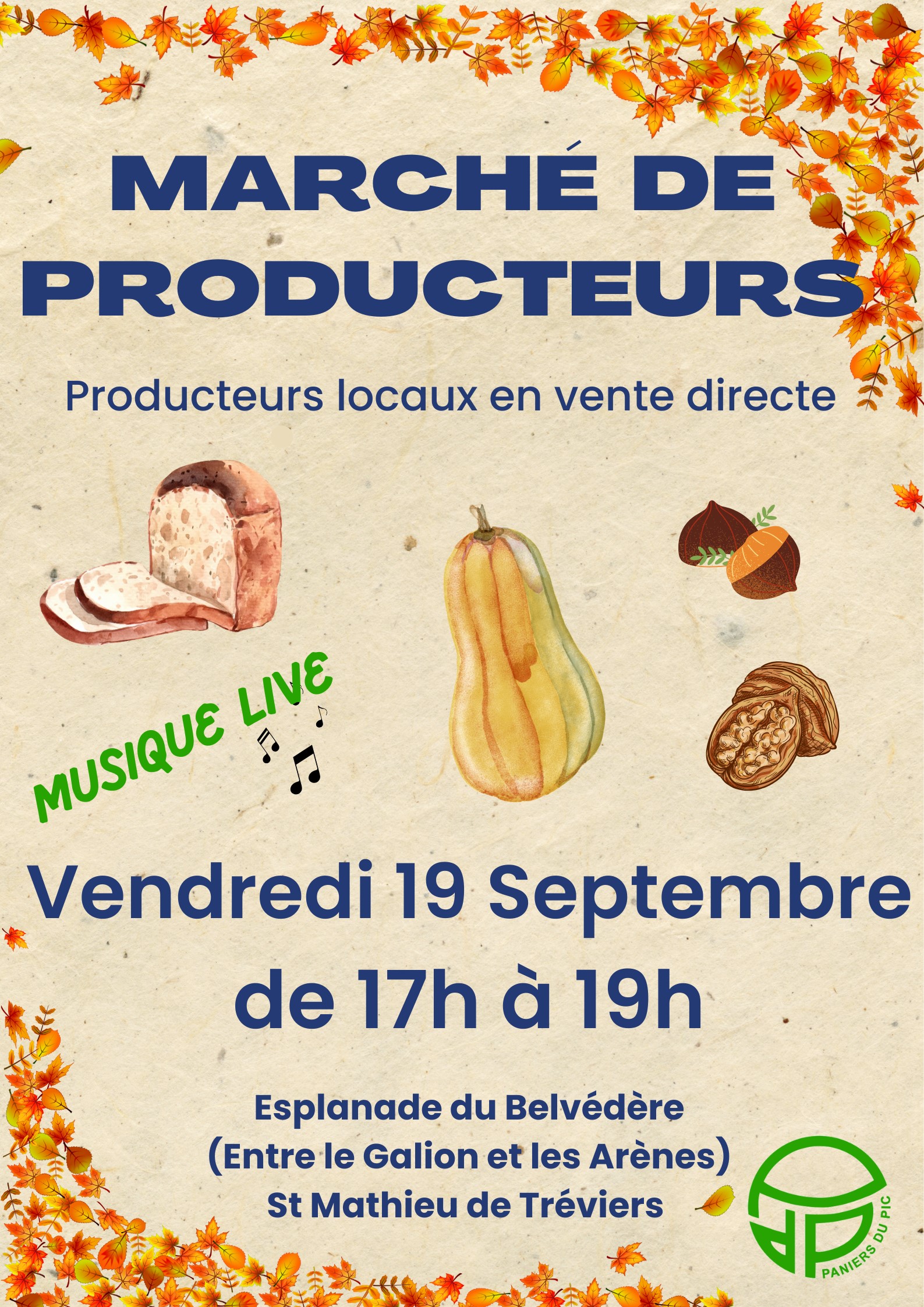Paniers Pic Affiche Marche Producteurs Belvedere 20250919